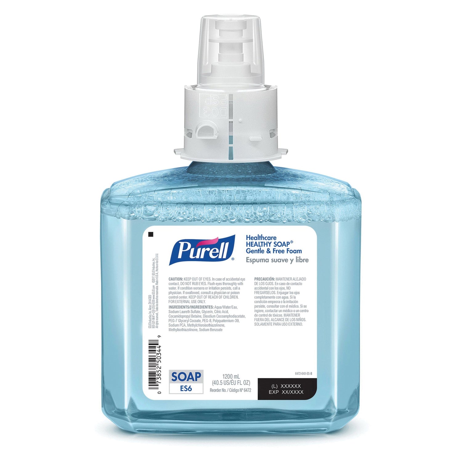 Soap Purell® Healthy Soap® Gentle & Free Foaming 1,200 mL Dispenser Refill Bottle Unscented - BeHope