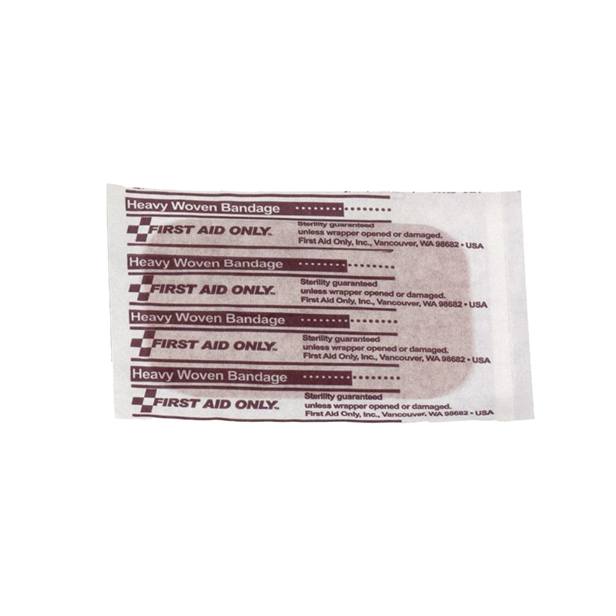 Adhesive Strip First Aid Only® Fabric Tan 2 X 3 Inch Sterile - BeHope