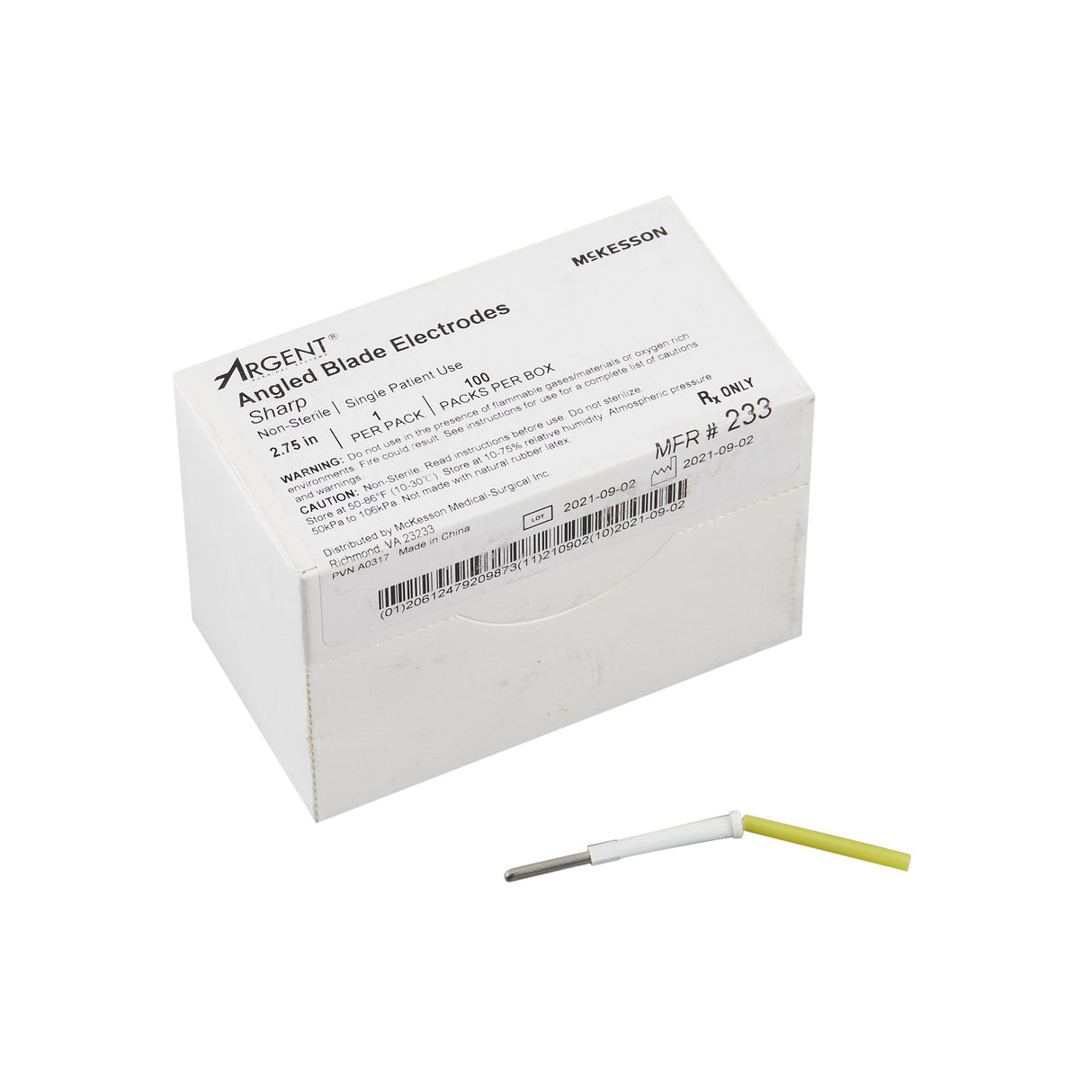 McKesson Argent™ Sterile Disposable Dermal Angled Tip Electrode - BeHope