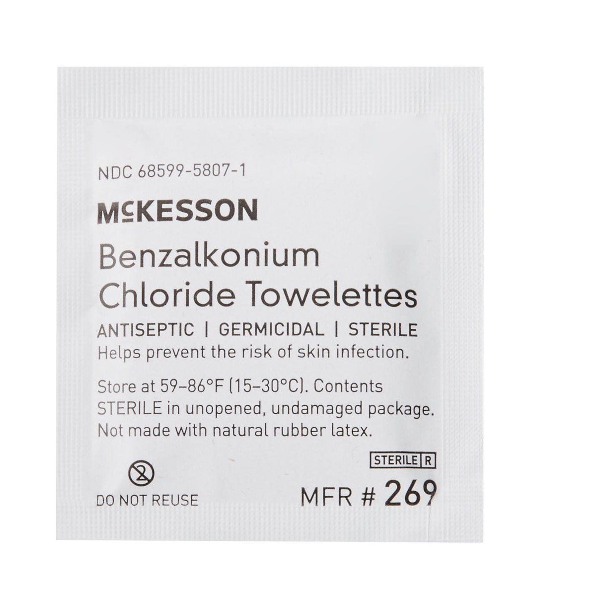 Antiseptic Skin Towelette McKesson Individual Packet Unscented 100 Count - BeHope