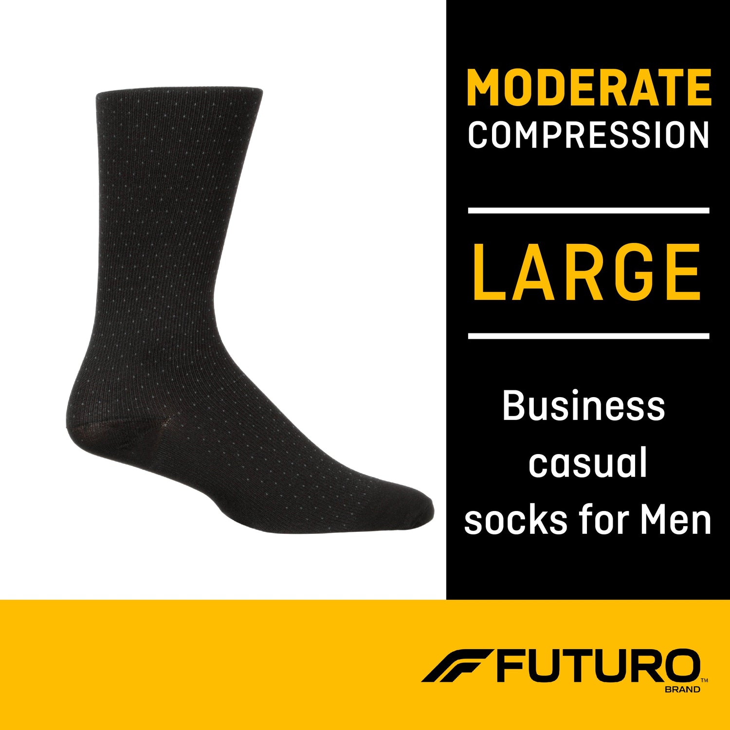 Compression Socks 3M™ Futuro™ Calf High Large Black Closed Toe - BeHope