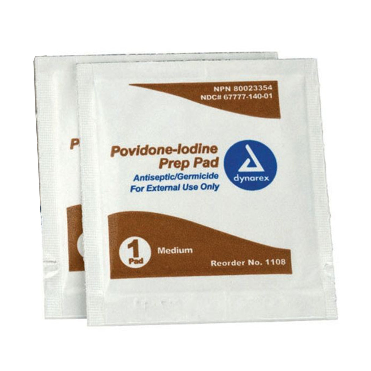 PVP Prep Pad First Aid Only 10% Strength Povidone Iodine Individual Packet Medium NonSterile - BeHope