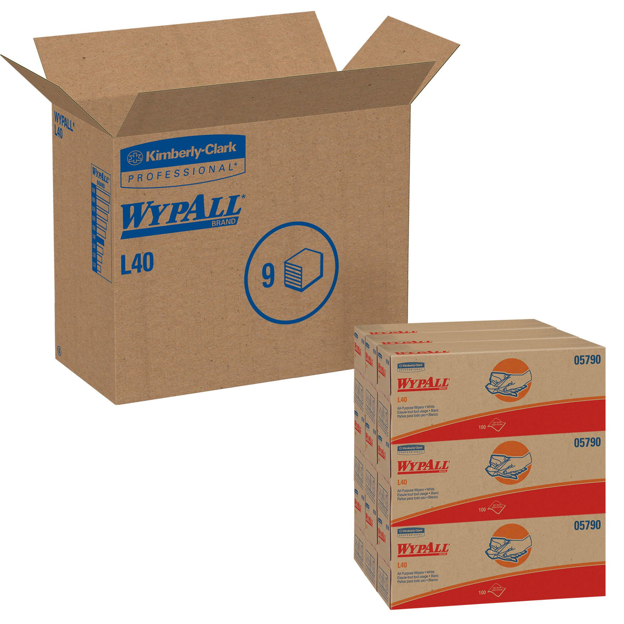 Multipurpose Task Wipe WypAll® PowerClean™ L40 100 Count Dispenser Box 9-4/5 X 16-2/5 Inch NonSterile Disposable - BeHope