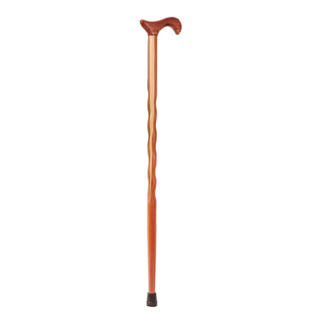 T-Handle Cane Brazos™ Twisted Wood 34 Inch Height Wood Grain - BeHope