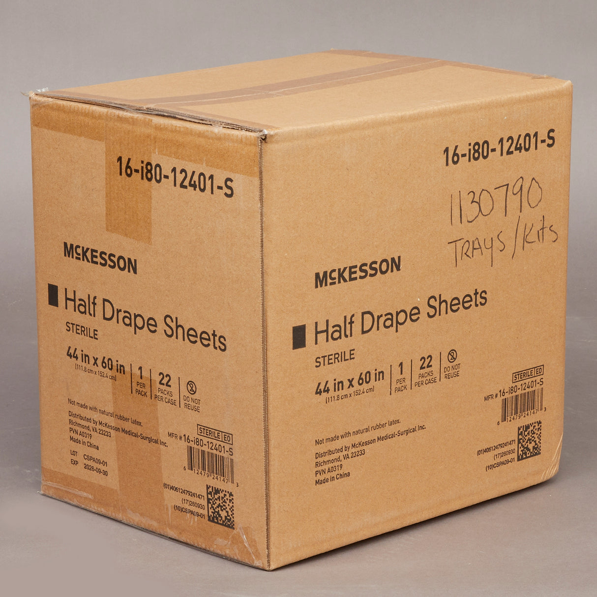 General Purpose Drape McKesson Half Drape Sheet 60 W X 44 L Inch Sterile - BeHope