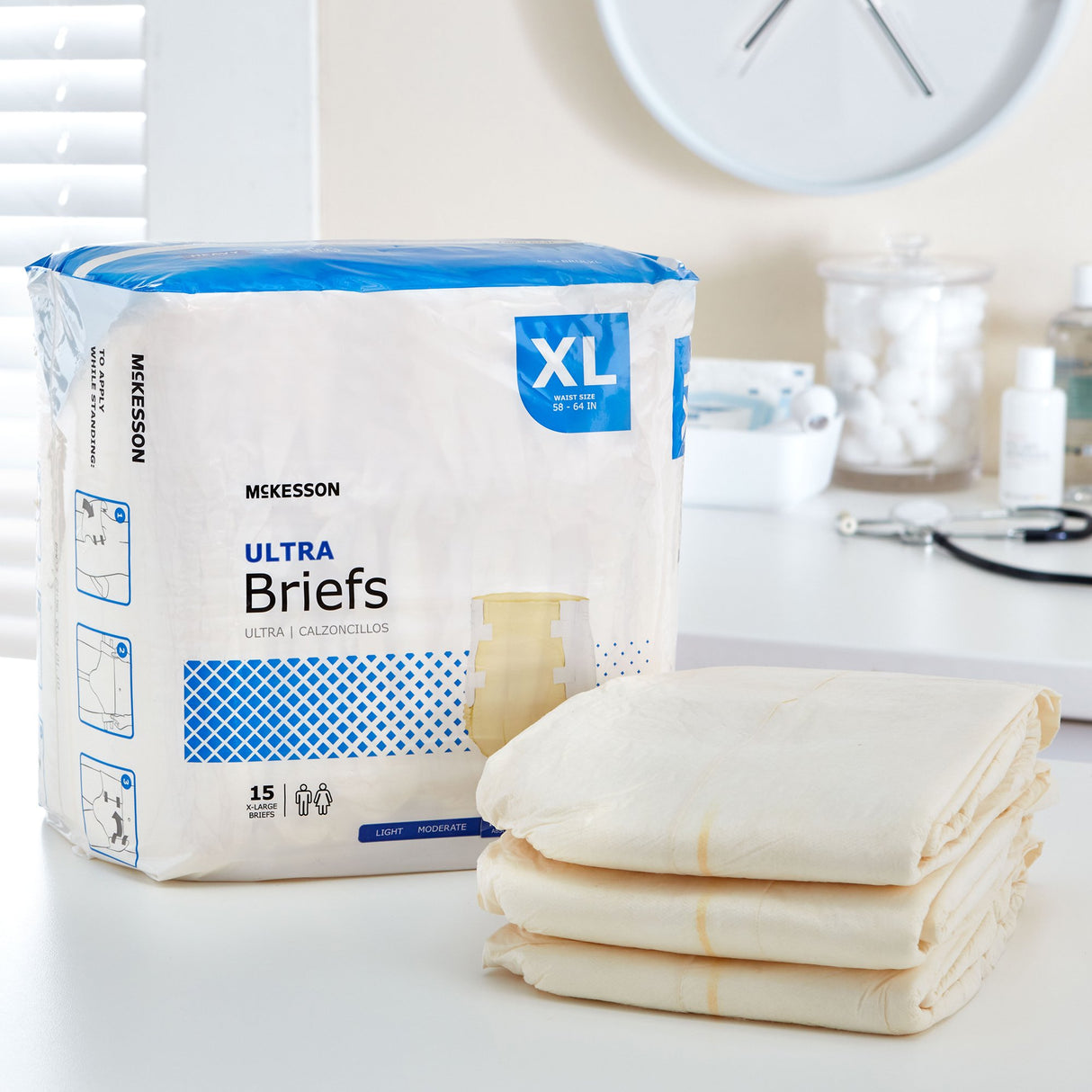 Unisex Adult Incontinence Brief McKesson Ultra X-Large Disposable Heavy Absorbency - BeHope