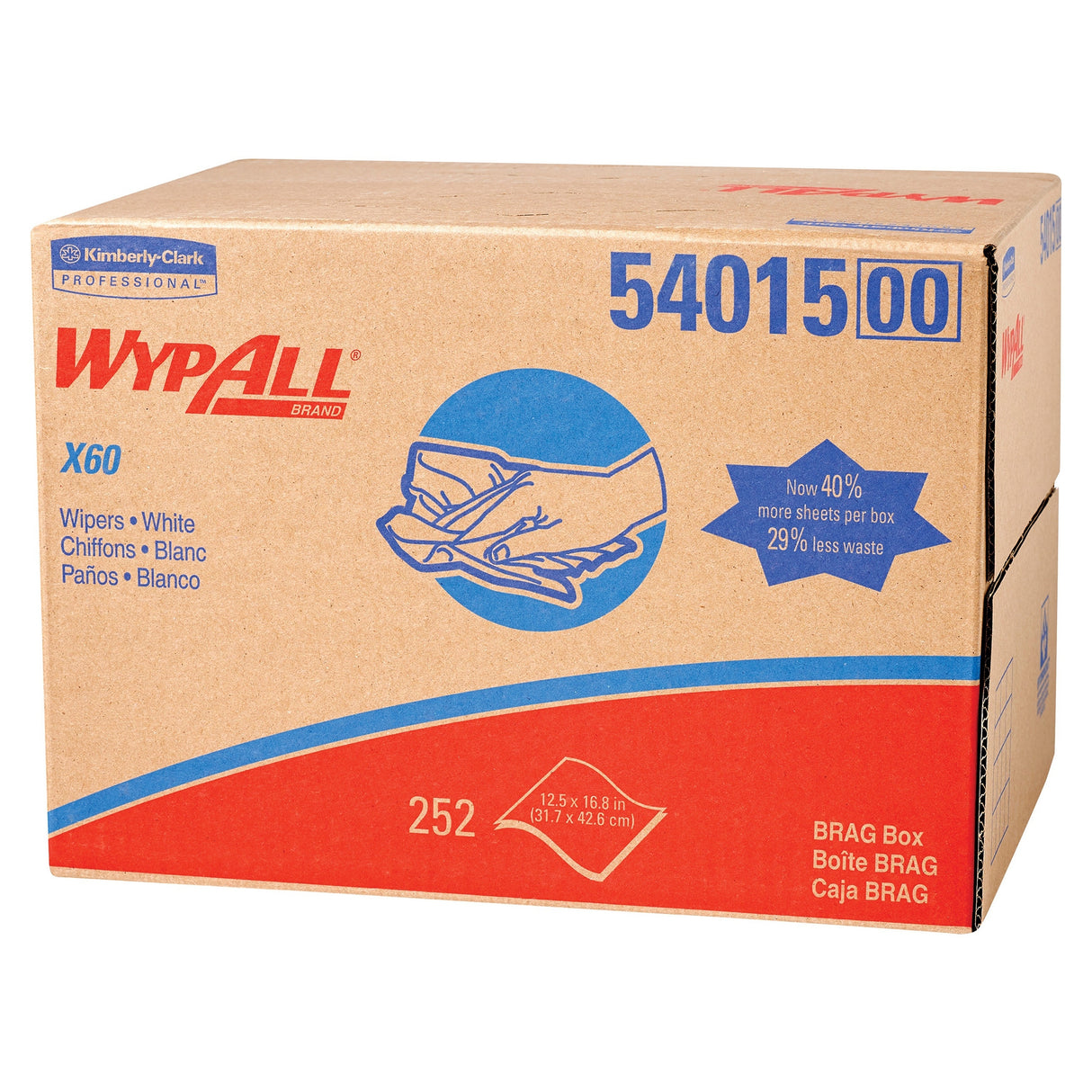 Multipurpose Task Wipe WypAll® GeneralClean™ X60 256 Count Dispenser Box 11-1/10 X 16-4/5 Inch NonSterile Disposable - BeHope