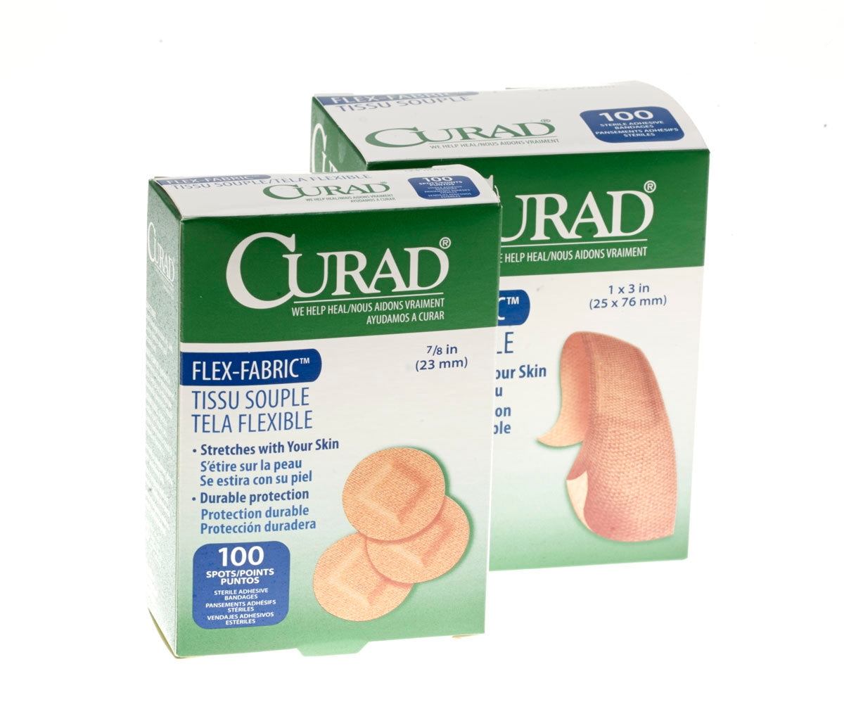 Adhesive Spot Bandage Curadâ® Flex-fabricâ„¢ Fabric Tan 7/8 Inch Diameter Sterile