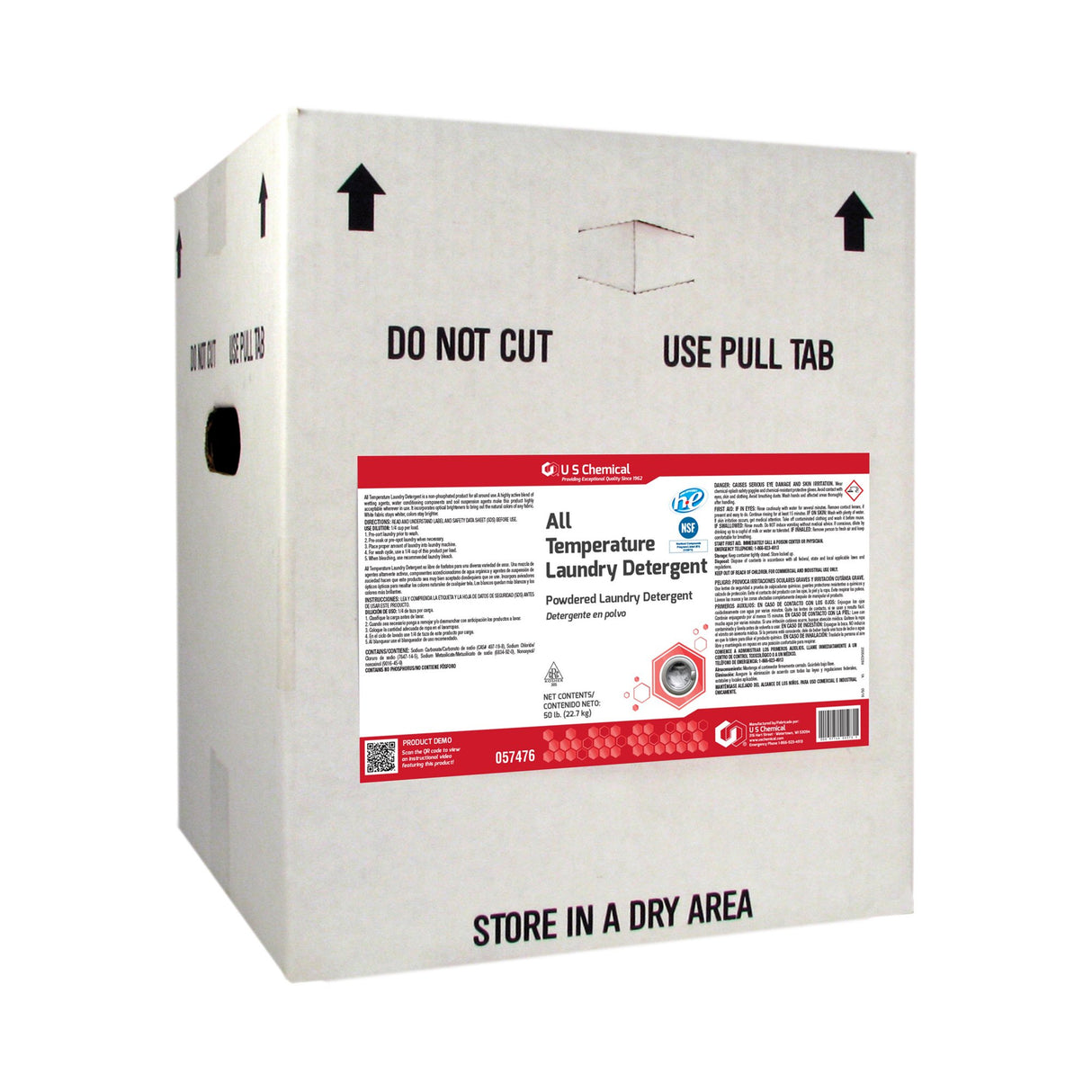 Laundry Detergent All Temperature 50 lbs. Box Powder Floral Scent - BeHope