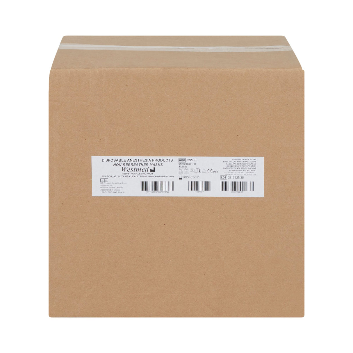 NonRebreather Oxygen Mask McKesson Elongated Style Pediatric Adjustable Head Strap - BeHope