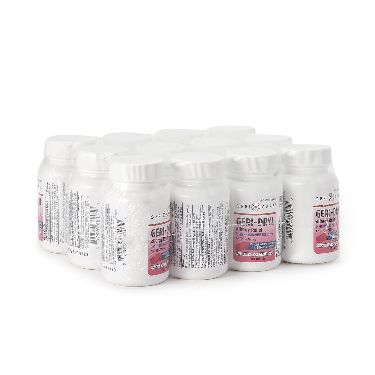 Allergy Relief Geri-Dryl 25 mg Strength Tablet 100 per Bottle - BeHope