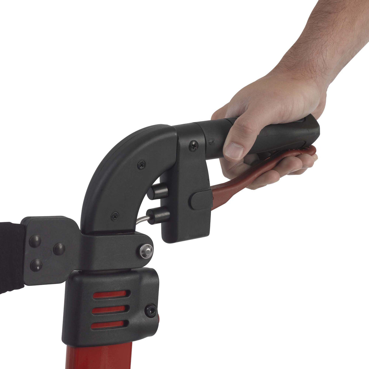 4 Wheel Rollator drive™ Nitro Red Adjustable Height / Folding Aluminum Frame - BeHope