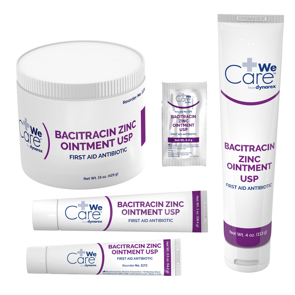 First Aid Antibiotic Bacitracin Zinc WeCare™ Ointment 4 oz. Tube - BeHope