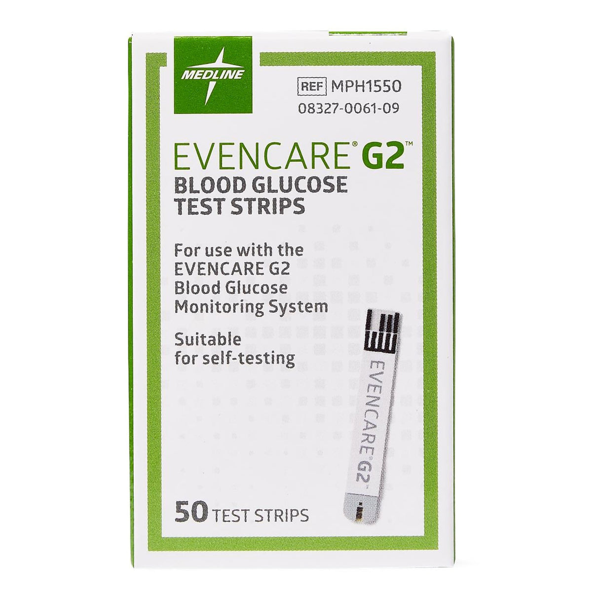 Blood Glucose Test Strips EvenCare® G2® 50 Strips per Pack - BeHope