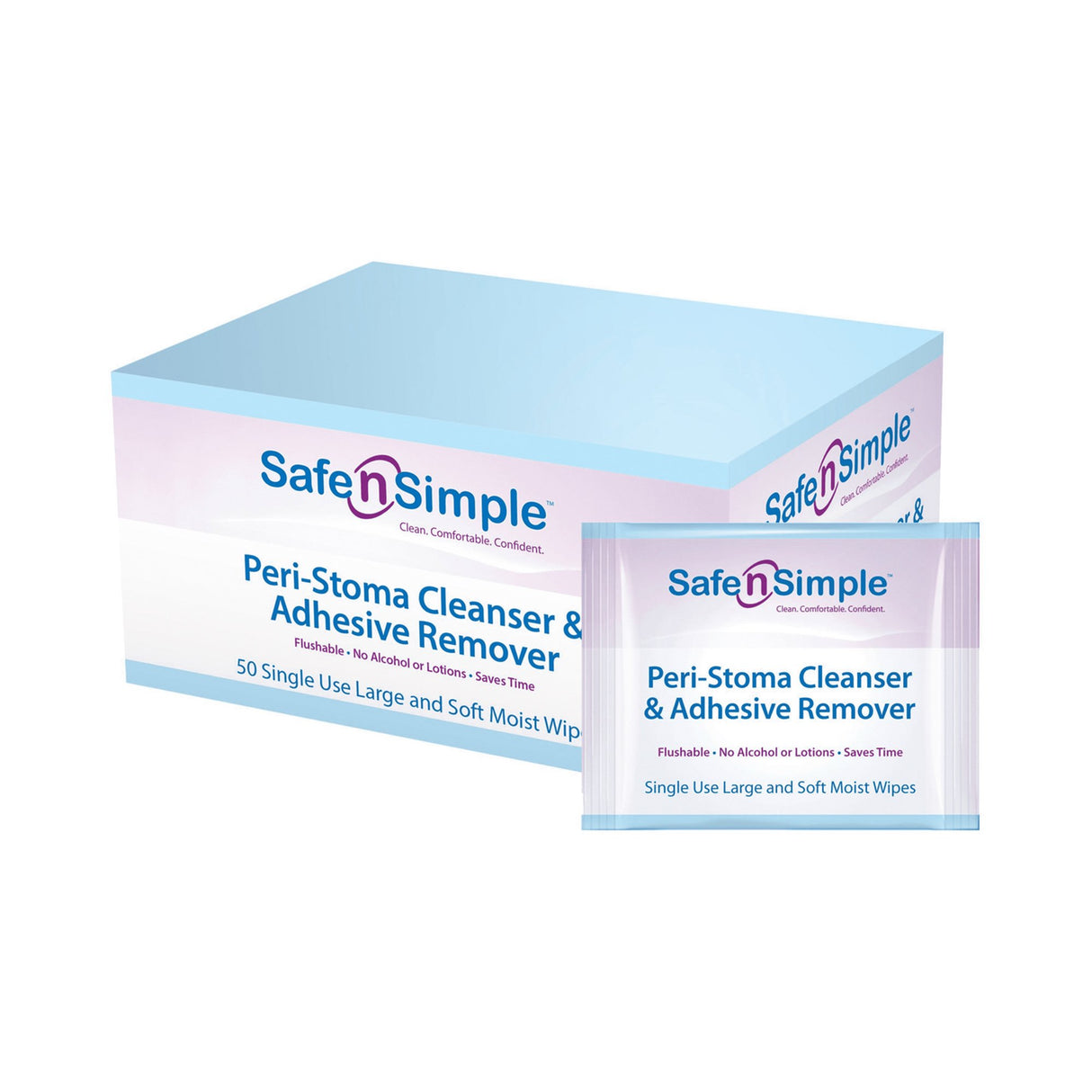 Adhesive Remover Safe n Simple™ Wipe 1 per Pack - BeHope
