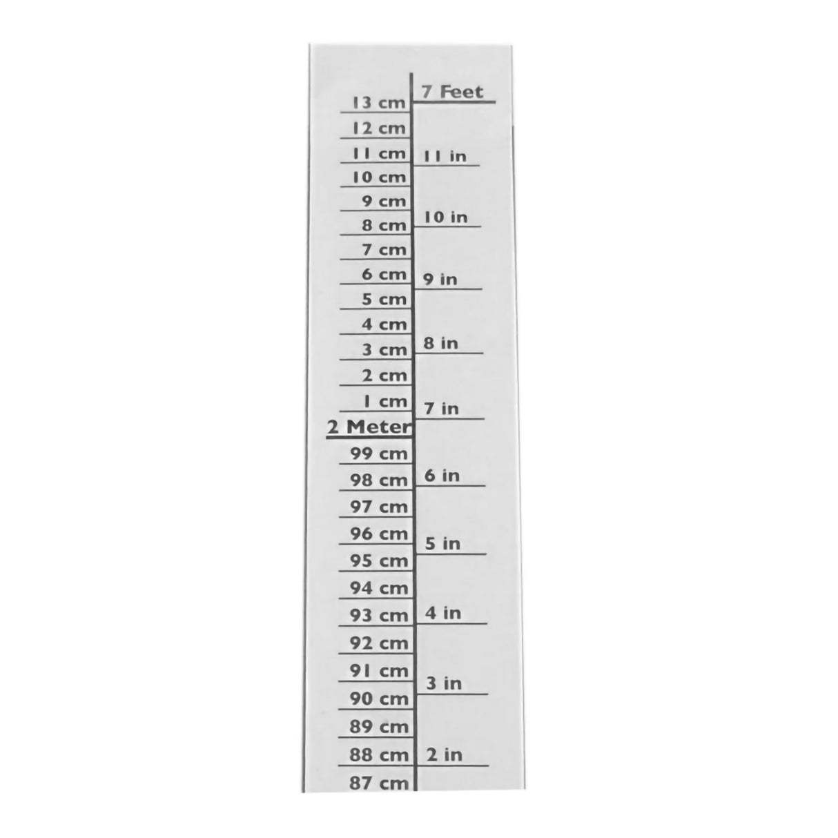Height Chart Pedia Pals® 7 Foot Height Laminated - BeHope
