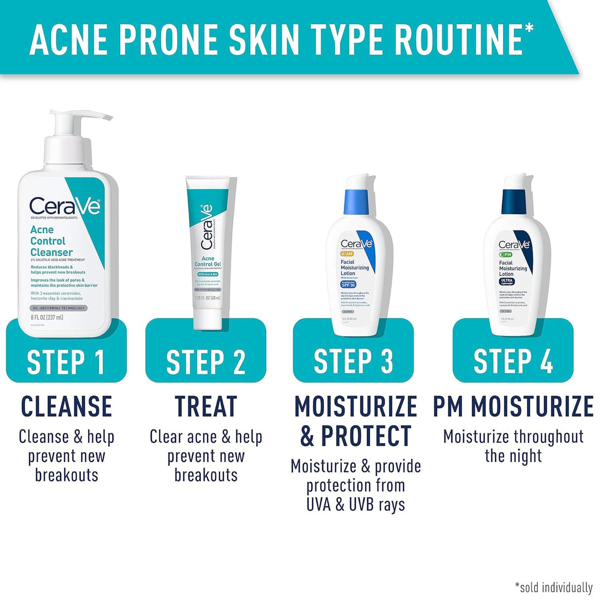 Acne Treatment CeraVe® Acne Control Cleanser 8 oz. Gel - BeHope