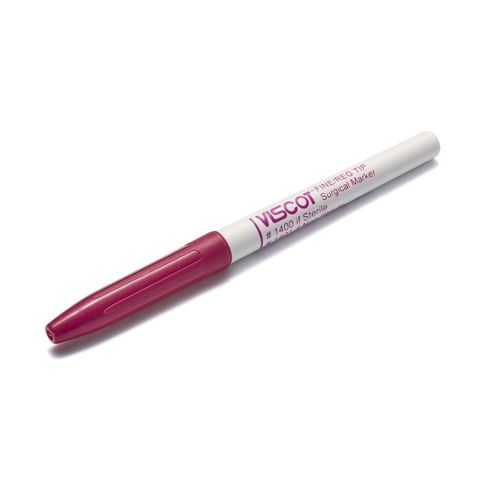 Skin Marker with Ruler Viscot® Gentian Violet Ink Sterile Full Size Regular Tip - BeHope