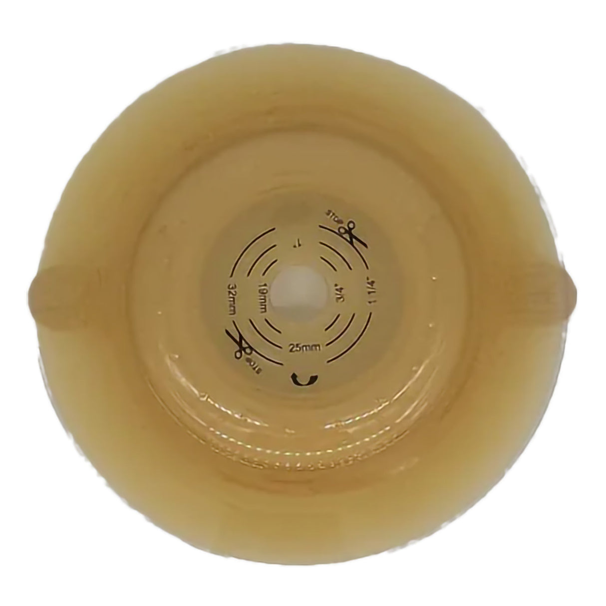 Ostomy Barrier Safe n Simple™ Trim to Fit, Standard Wear Adhesive Tape Collar 57 mm Flange Up to 1-1/2 Inch Opening 5 X 5 Inch - BeHope