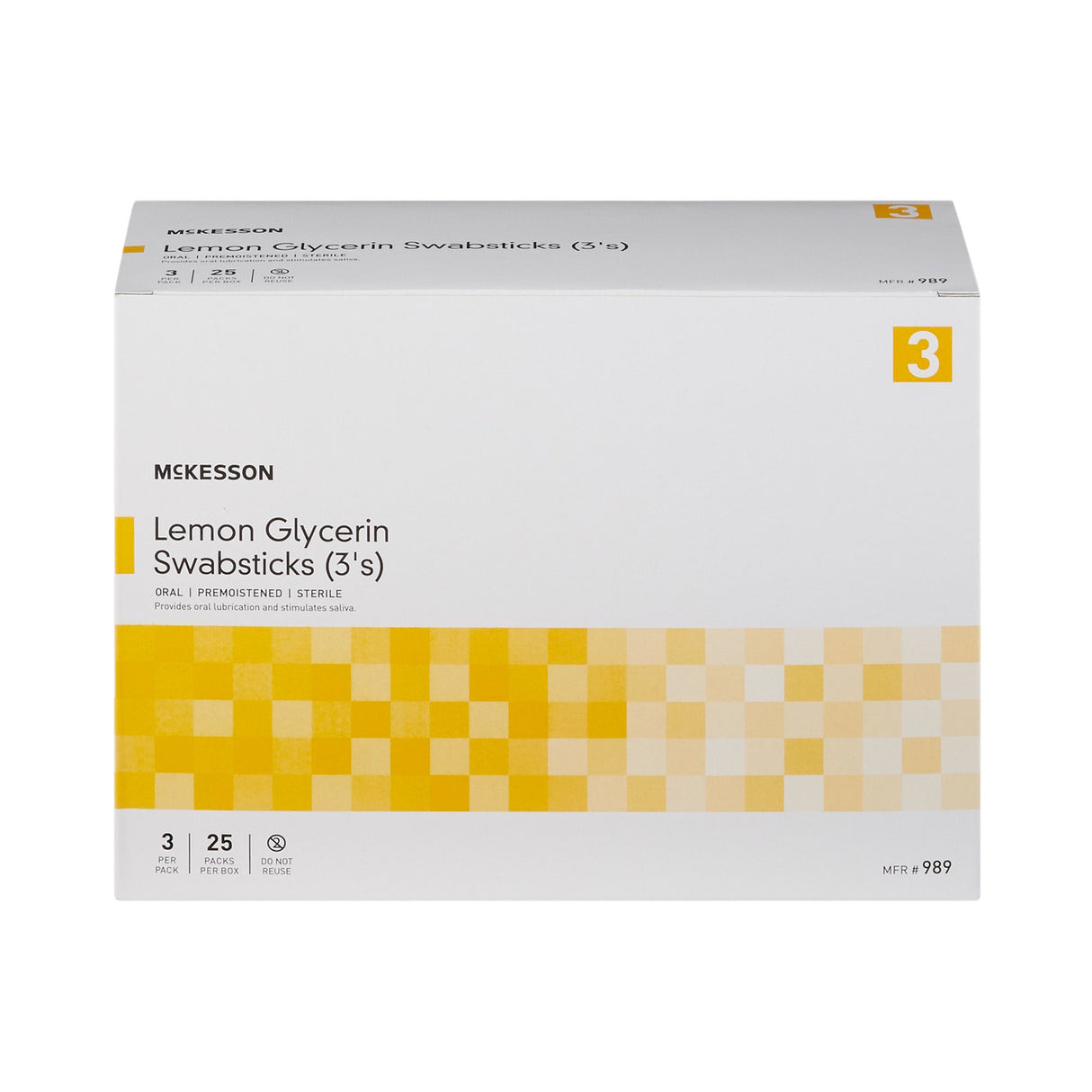 Lemon Glycerin Swabstick McKesson Rayon Tip 3 per Pack - BeHope