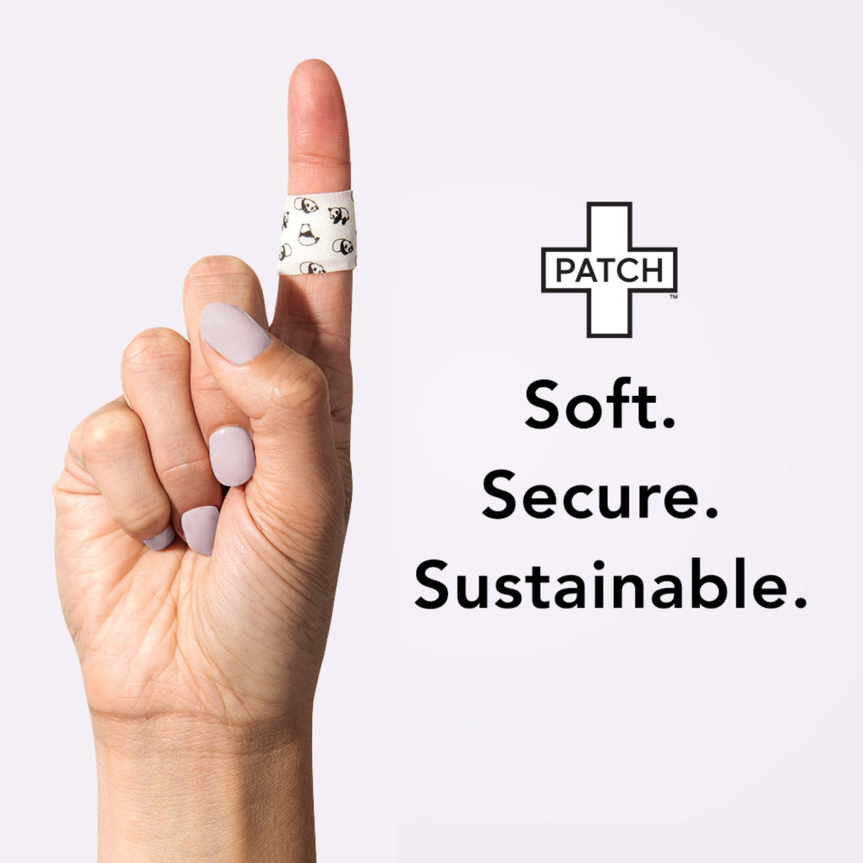 Adhesive Strip Patch™ Kids Bamboo / Coconut Oil Kid Design (Pandas) 2 X 3 Inch / 3 X 3 Inch Sterile - BeHope