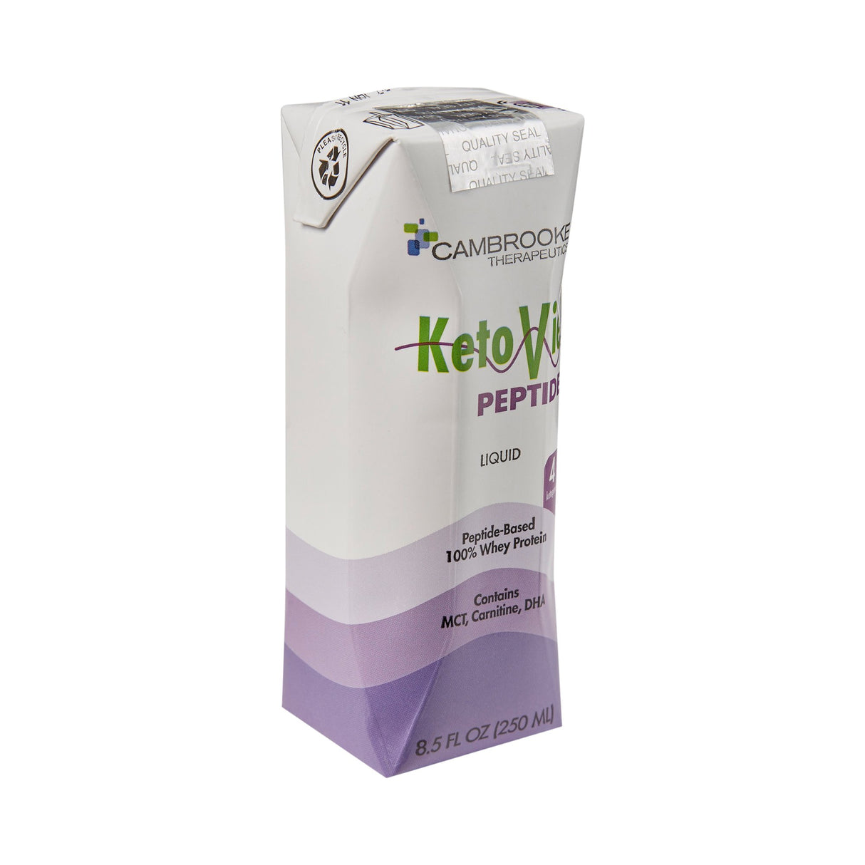 Oral Supplement KetoVie® Peptide 4:1 Unflavored Liquid 8.5 oz. Carton - BeHope