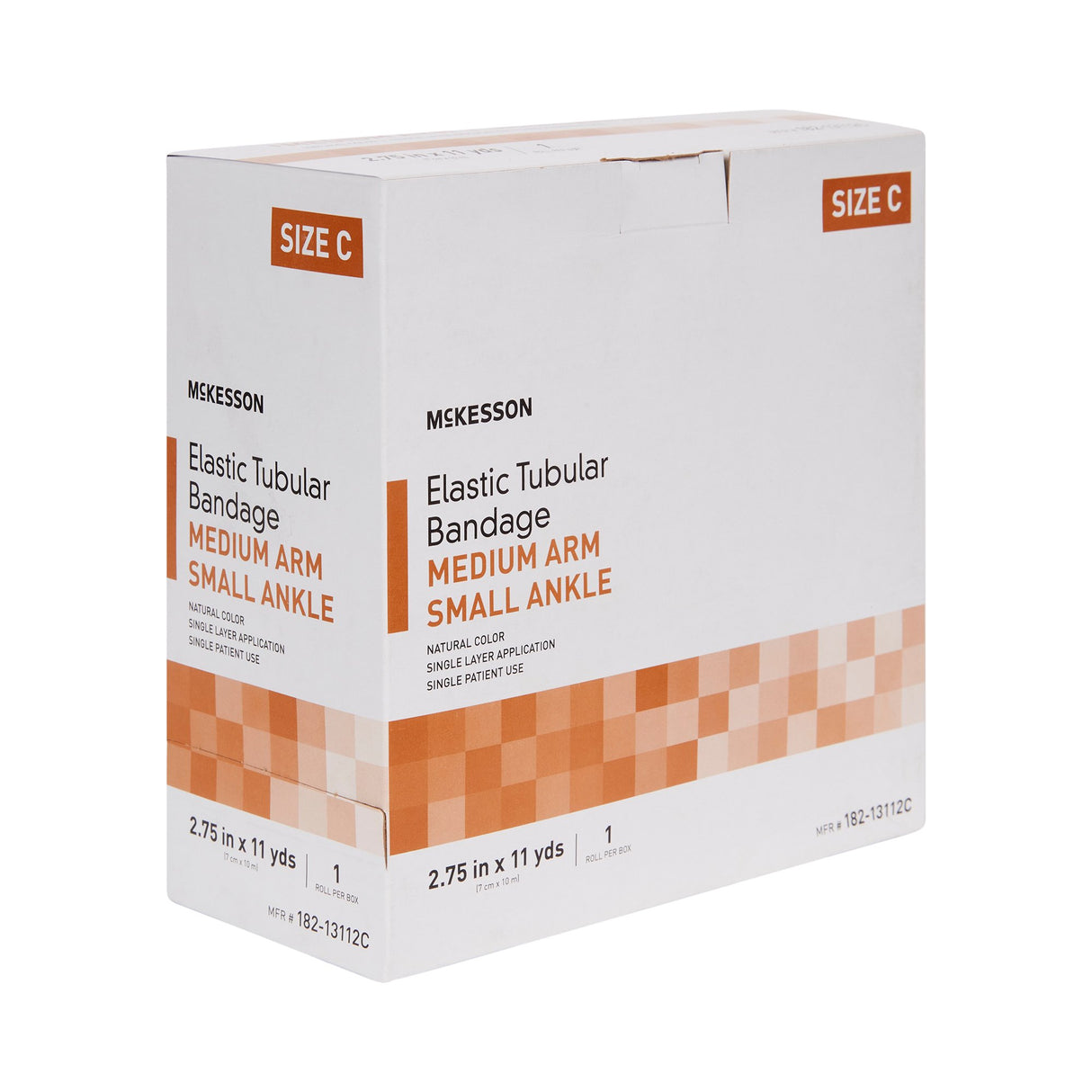 Elastic Tubular Support Bandage McKesson Spandagrip™ 2-3/4 Inch X 11 Yard Medium Arm / Small Ankle Pull On Natural NonSterile Size C Standard Compression - BeHope