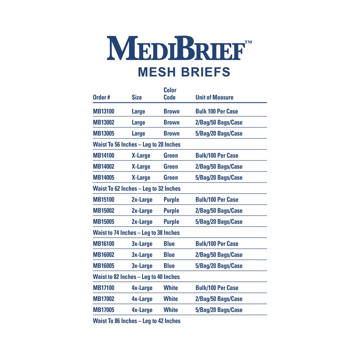 MediBrief™ Knit Pant Unisex Polyester / Spandex Large Pull On Disposable - BeHope