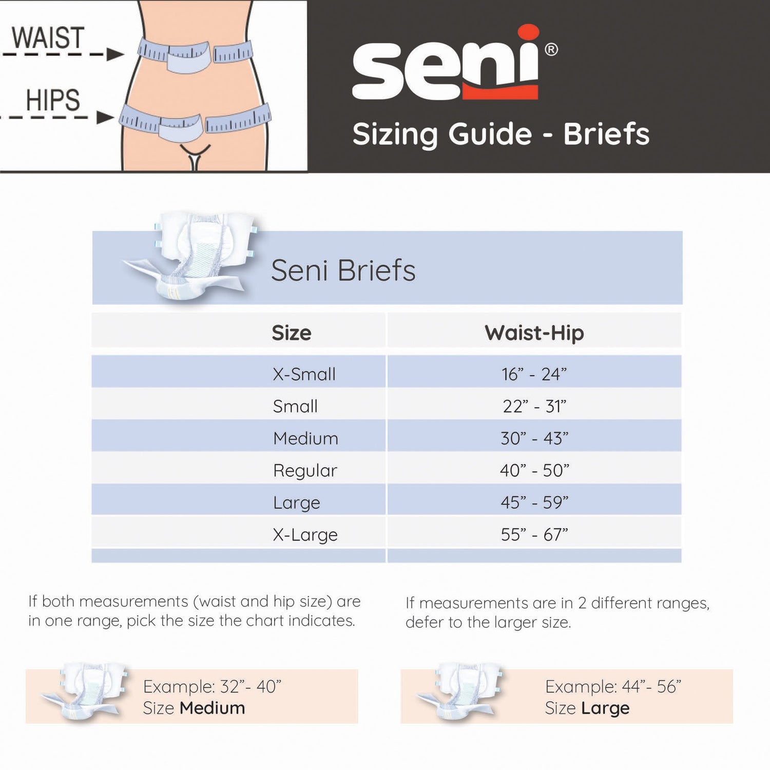 Unisex Adult Incontinence Brief Seni® Super Regular Disposable Heavy Absorbency - BeHope