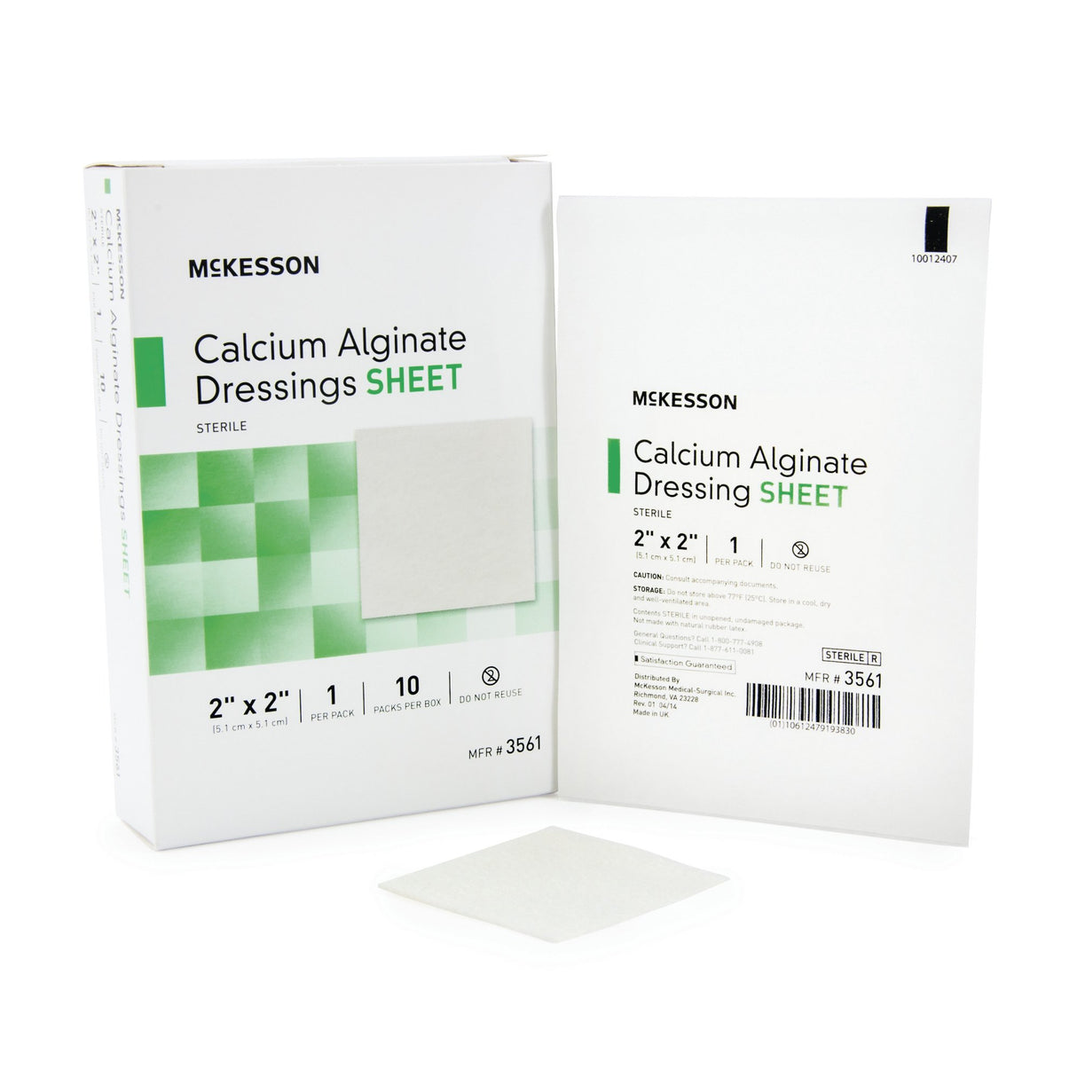 Alginate Dressing McKesson 2 X 2 Inch Square - BeHope