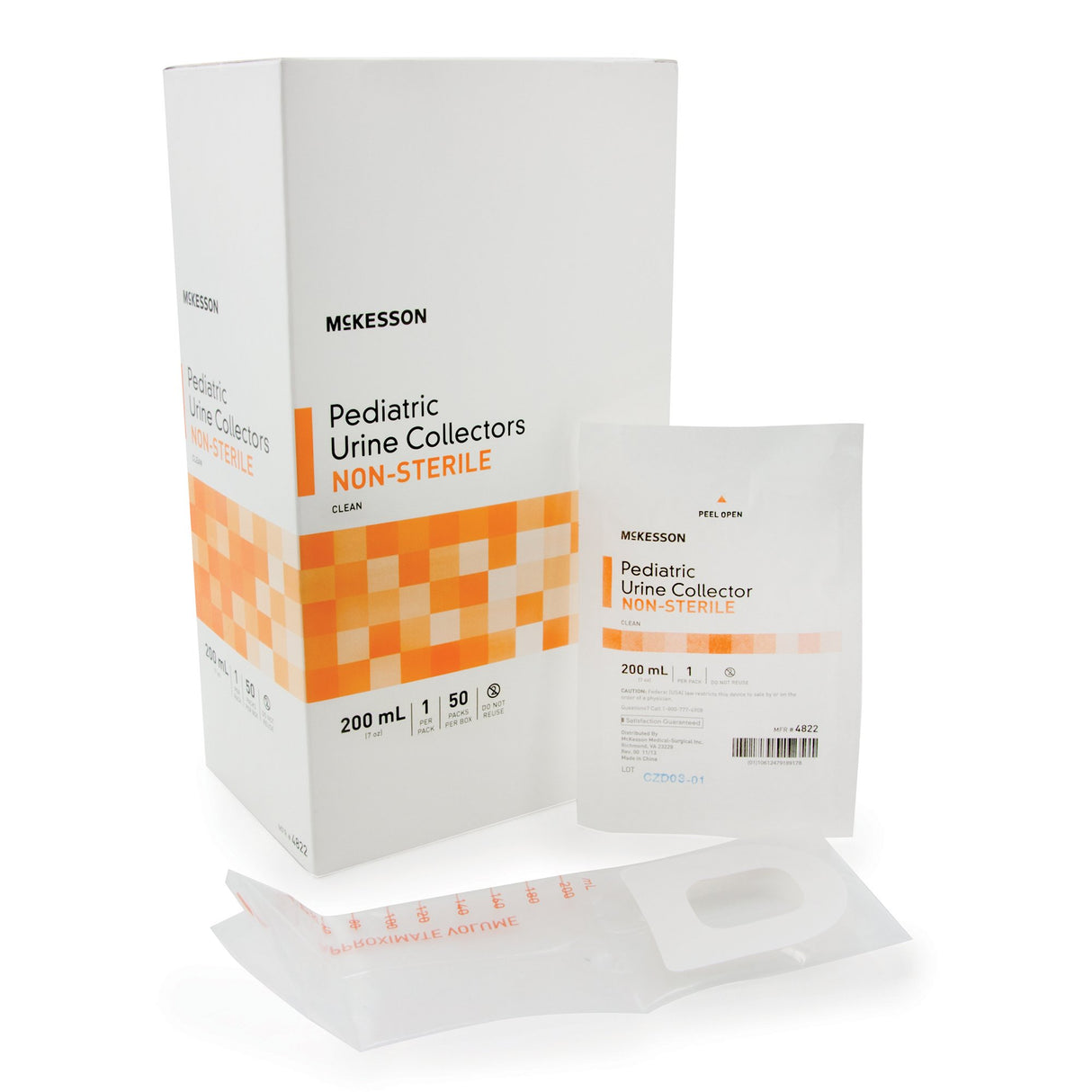 Pediatric Urine Collection Bag McKesson Adhesive Closure Nonsterile - BeHope