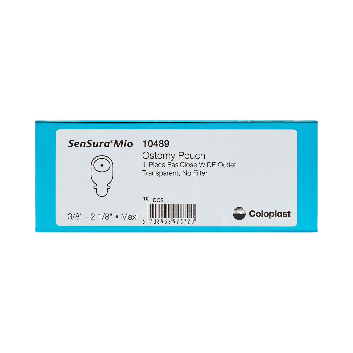 Ostomy Pouch SenSura® Mio One-Piece System 11 Inch Length, Maxi Flat, Trim to Fit 3/8 to 2-1/8 Inch Stoma Drainable - BeHope