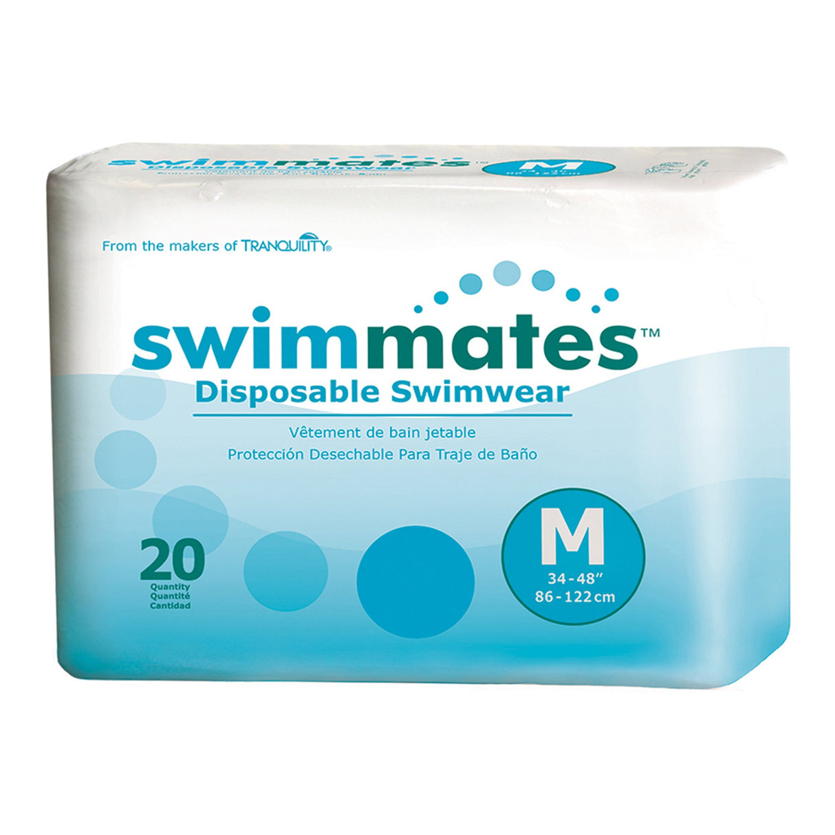 Bowel Containment Swim Brief Swimmates™ Pull On with Tear Away Seams Adult Medium Unisex Disposable Moderate Absorbency - BeHope
