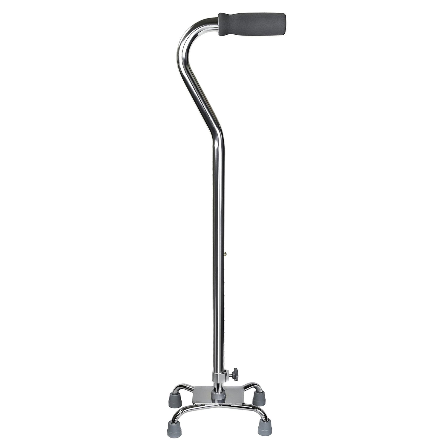 Small Base Quad Cane McKesson Steel 30 to 39 Inch Height Chrome - BeHope