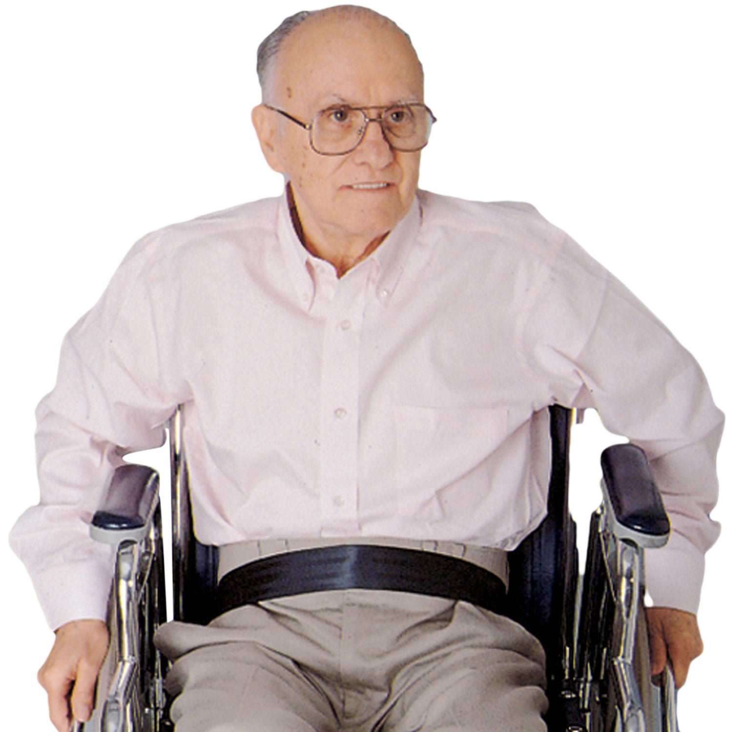 Wheelchair Safety Belt Econo-Belt One Size Fits Most Strap Fastening with Buckle Attaches with Slider Buckles - BeHope