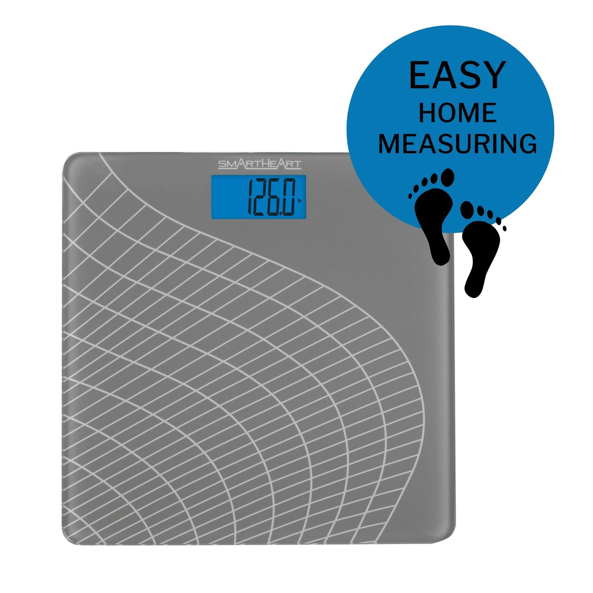 Floor Scale Veridian® Digital Display 438 lbs. / 199 kg Capacity Gray Battery Operated - BeHope