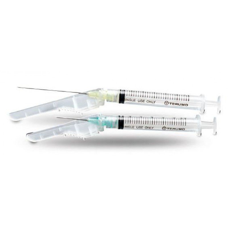 Safety Hypodermic Syringe with Needle SurGuard®3 1 mL 1/2 Inch 27 Gauge Hinged Safety Needle Regular Wall - BeHope
