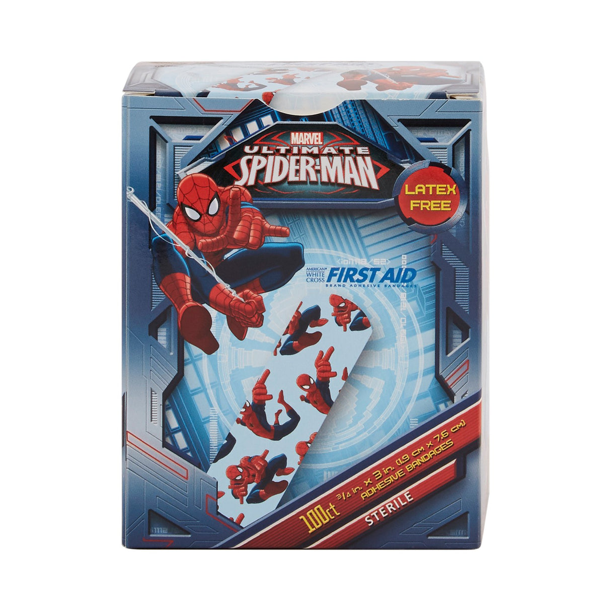 Adhesive Strip Stat Strip® Plastic Kid Design (Spider-Man) 3/4 X 3 Inch Sterile - BeHope