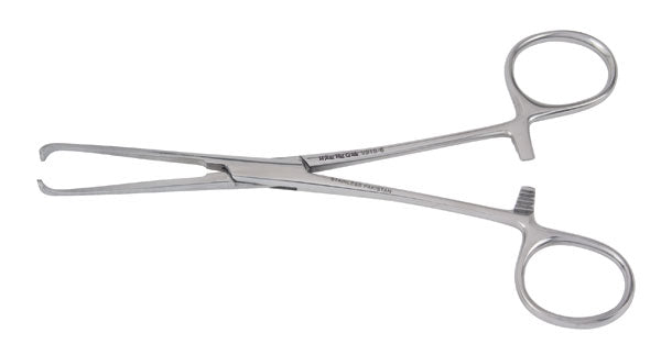 Tissue Forceps Vantage® Allis 6 Inch Length Floor / Office Grade Pakistani Stainless Steel NonSterile Locking Finger Ring Handle Curved 4 X 5 Teeth - BeHope