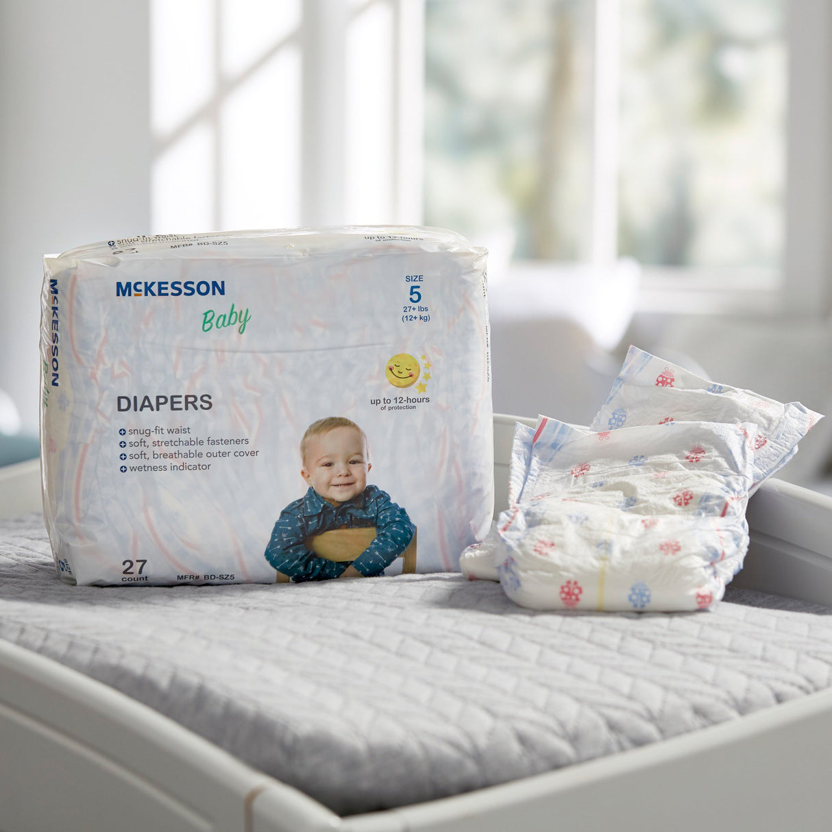 Unisex Baby Diaper McKesson Size 5 Disposable Heavy Absorbency - BeHope