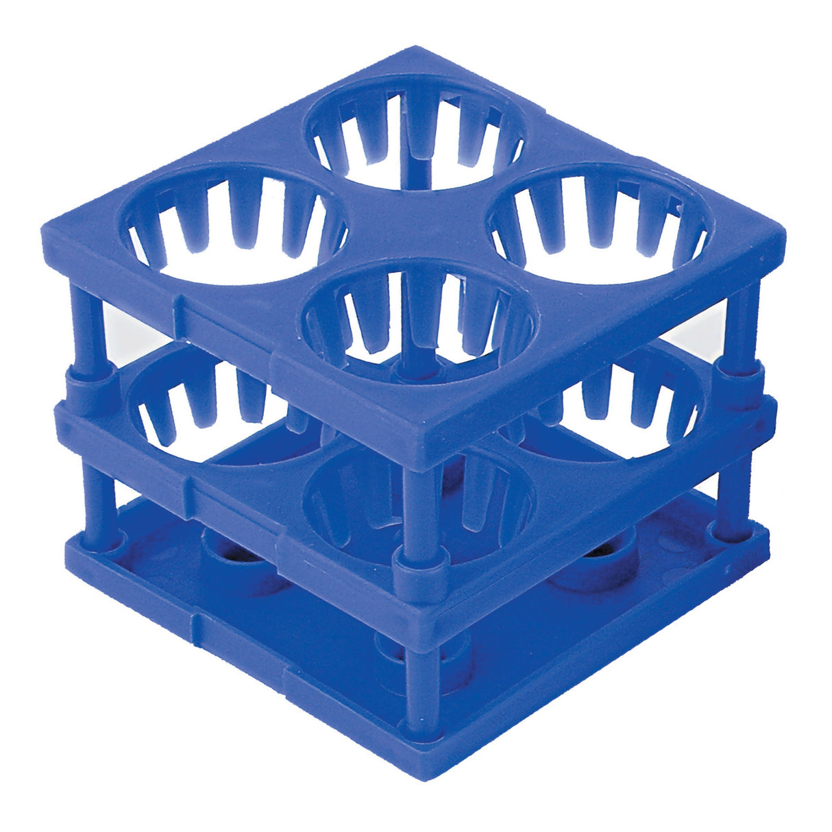 Tube Cube Rack McKesson 4 Place 26 to 30 mm Tube Size Blue 3 X 3 X 3 Inch - BeHope
