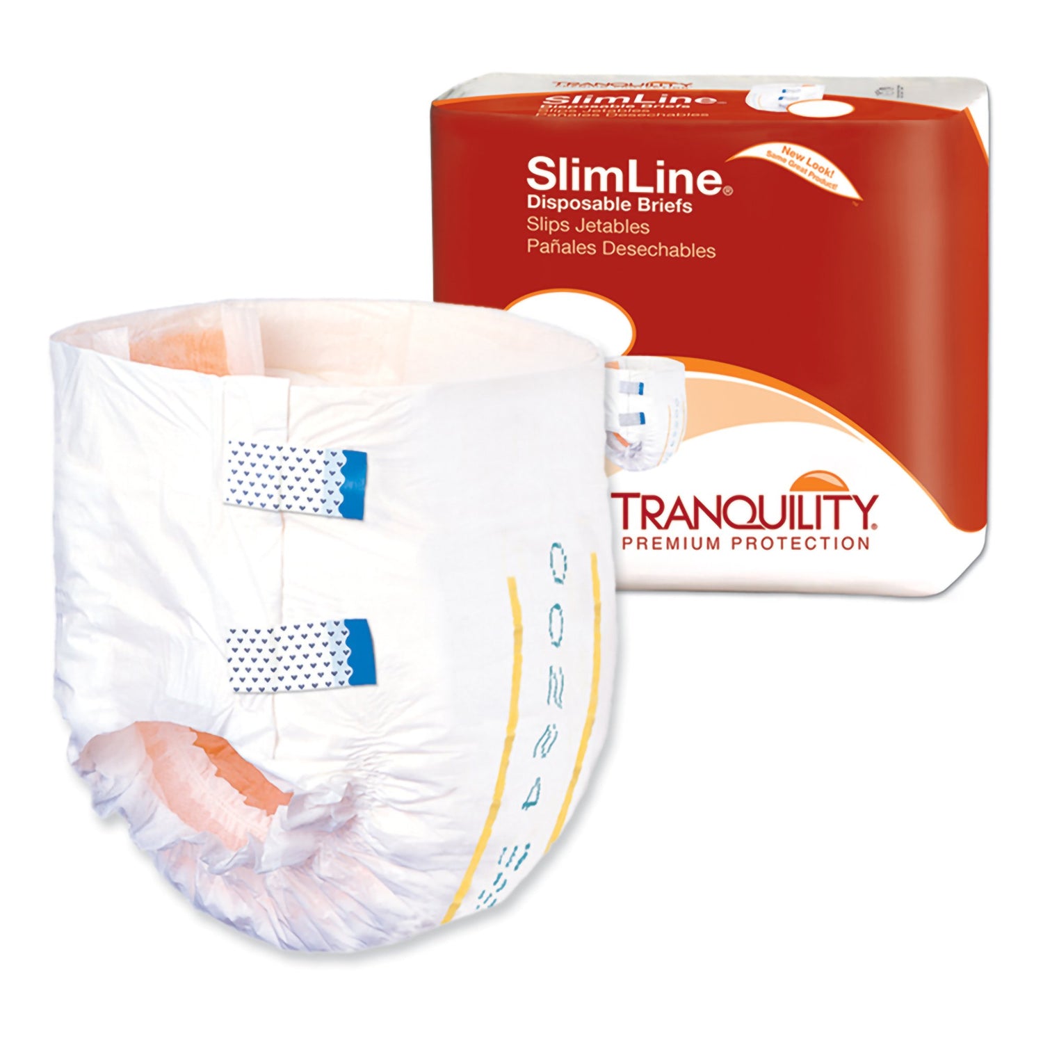 Unisex Adult Incontinence Brief Tranquility® Slimline® Medium Disposable Heavy Absorbency - BeHope