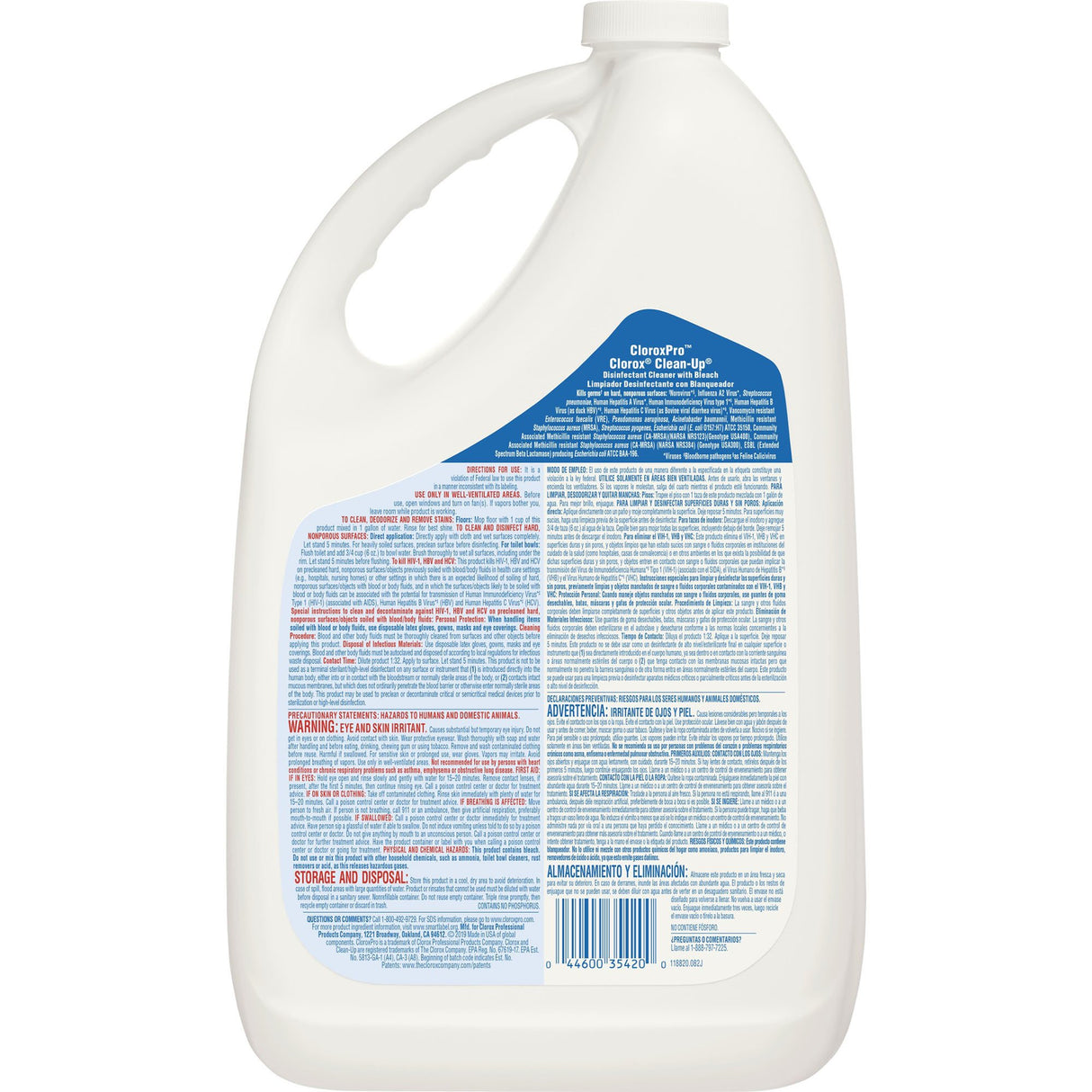 Surface Disinfectant Cleaner Refill CloroxPro™ Clorox® Clean-Up® with Bleach Manual Pour Liquid 1 gal. Jug Chlorine Scent NonSterile - BeHope