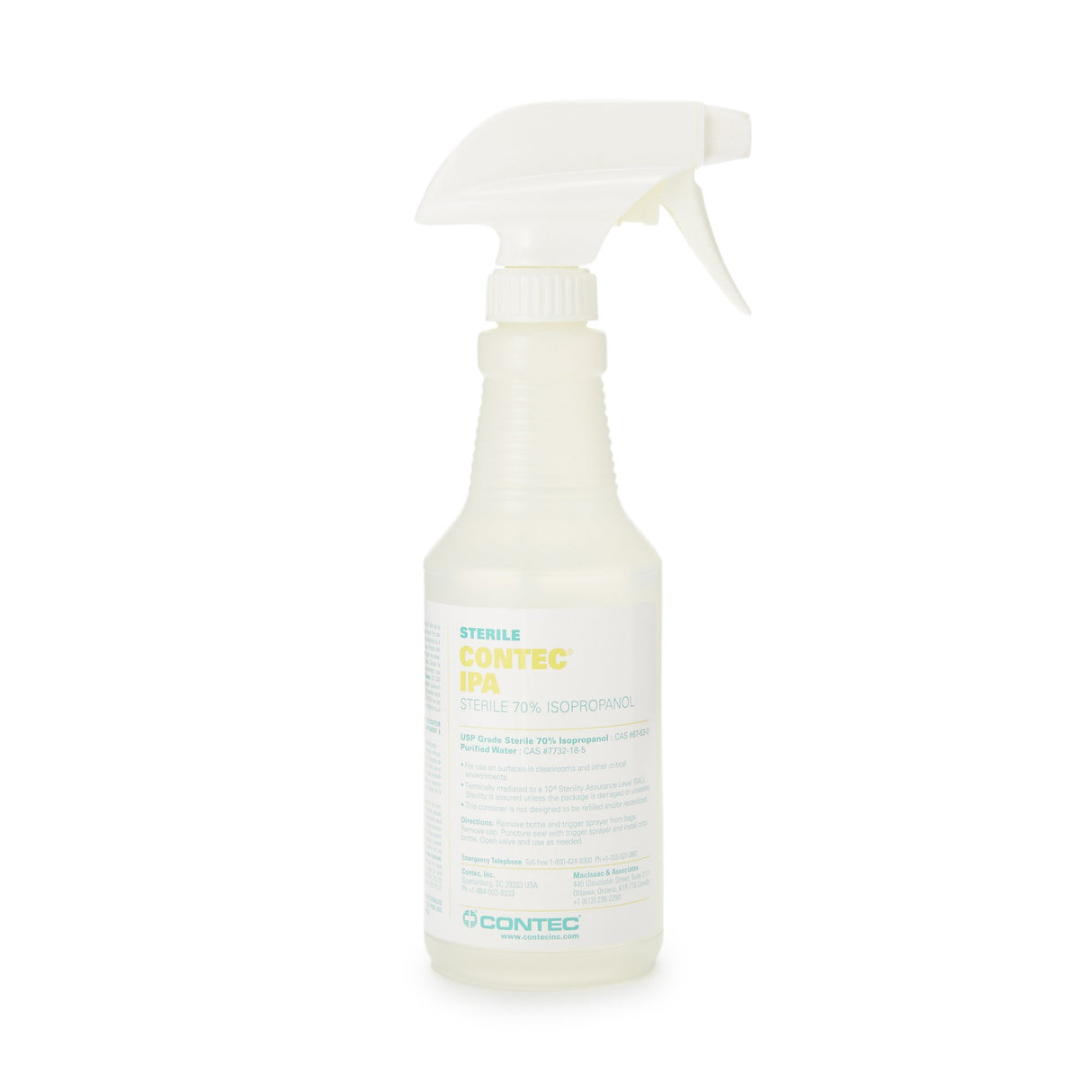 Surface Disinfectant Cleaner Contec® Sterile 70% IPA Alcohol Based Trigger Spray Liquid 16 oz. Bottle Alcohol Scent Sterile - BeHope