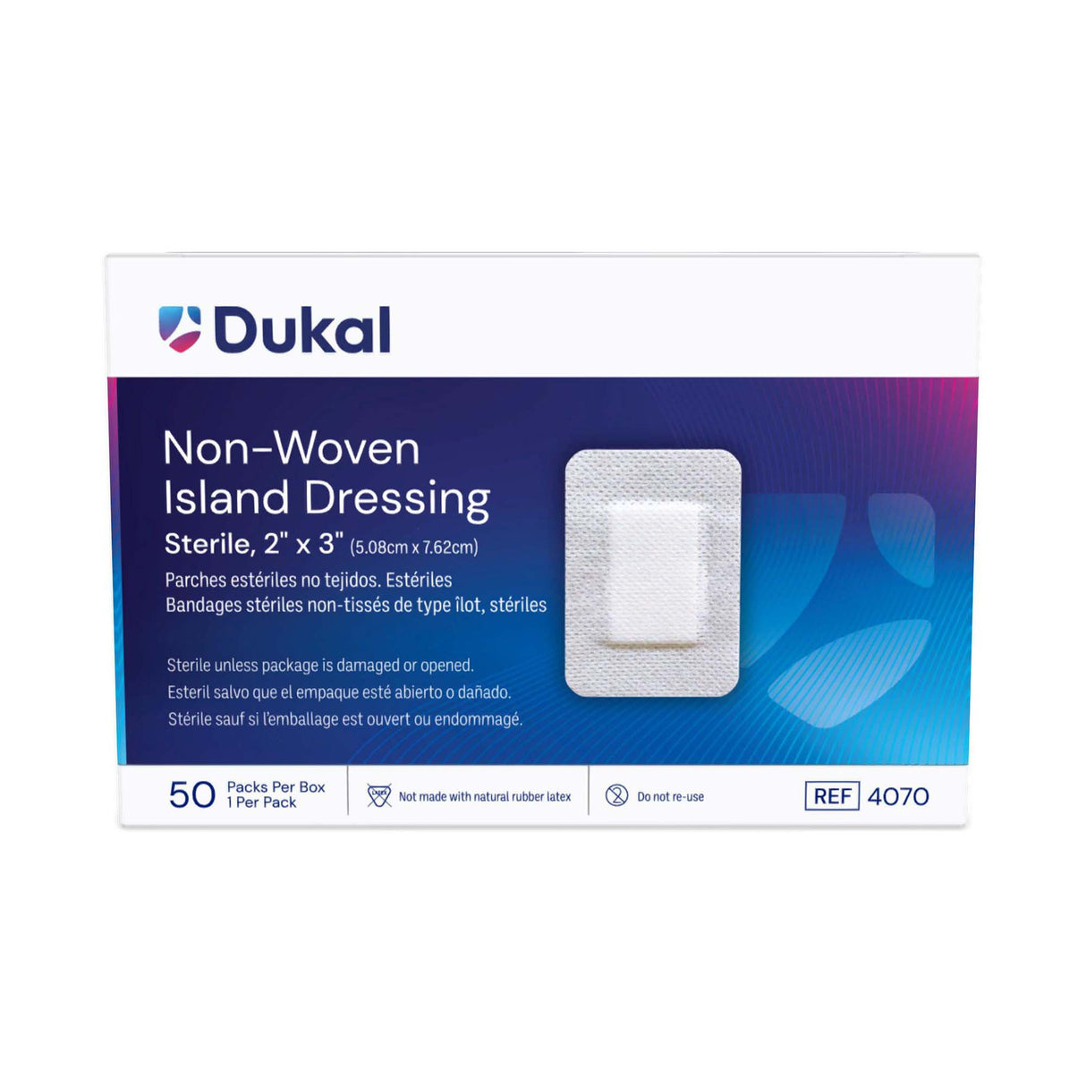 Island Dressing Dukal 2 X 3 Inch Rectangle Sterile - BeHope
