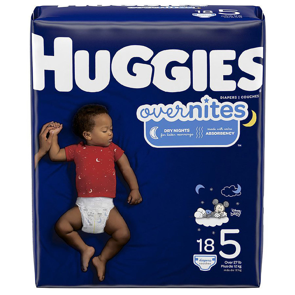 Unisex Baby Diaper Huggies® Overnites Size 5 Disposable Heavy Absorbency - BeHope