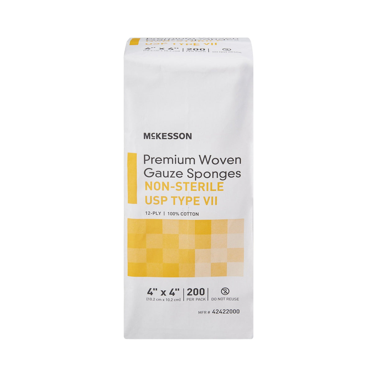 Gauze Sponge McKesson 4 X 4 Inch 12-Ply NonSterile 200 per Pack - BeHope