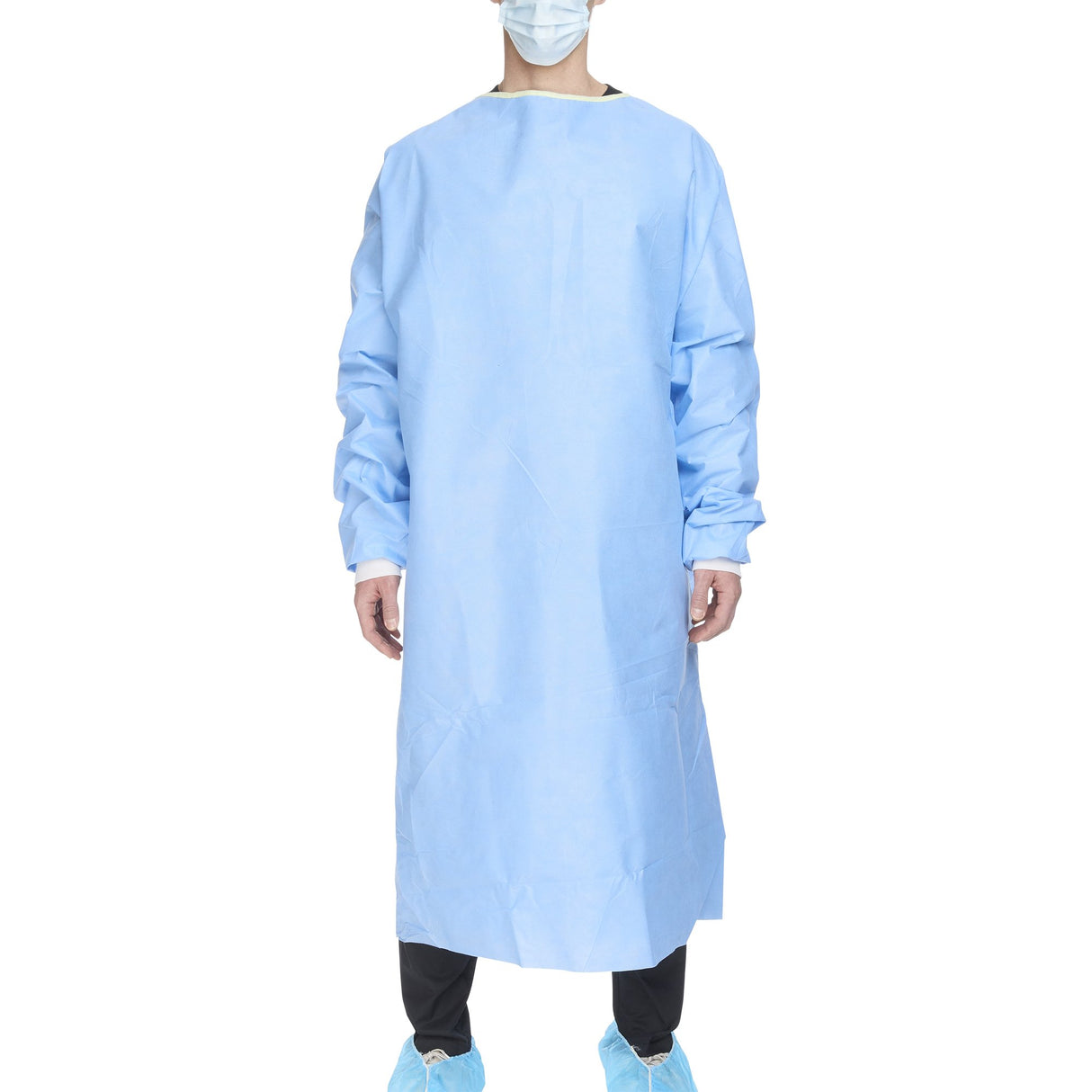Non-Reinforced Surgical Gown with Towel ULTRA 2X-Large Blue Sterile AAMI Level 3 Disposable - BeHope