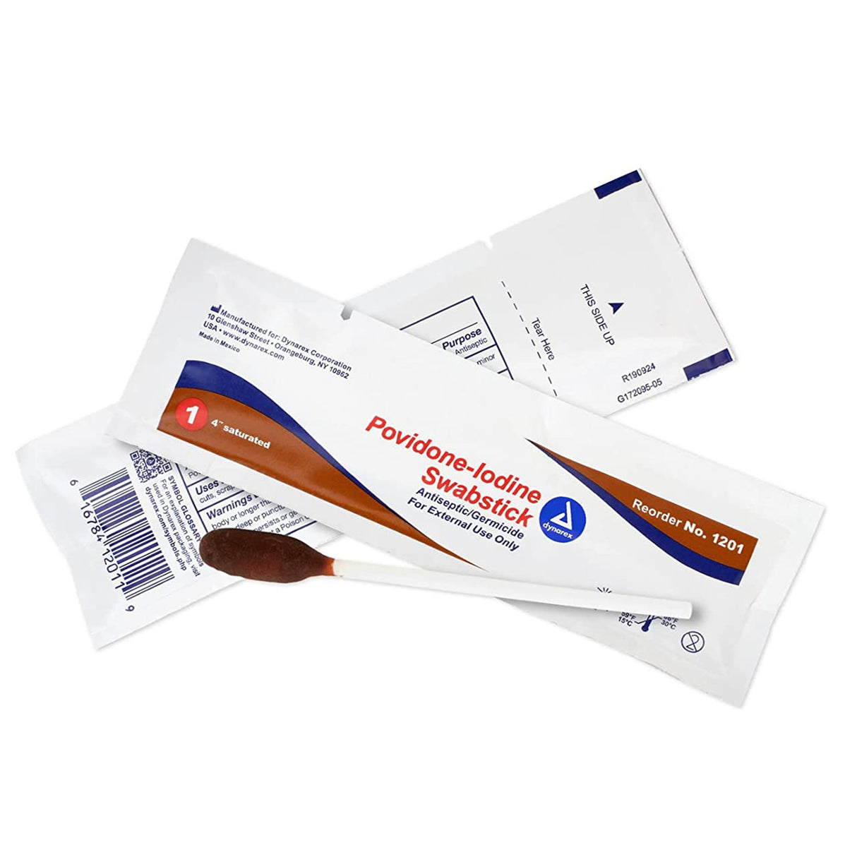 Impregnated Swabstick Dynarex 10% Strength Povidone Iodine Individual Packet NonSterile - BeHope