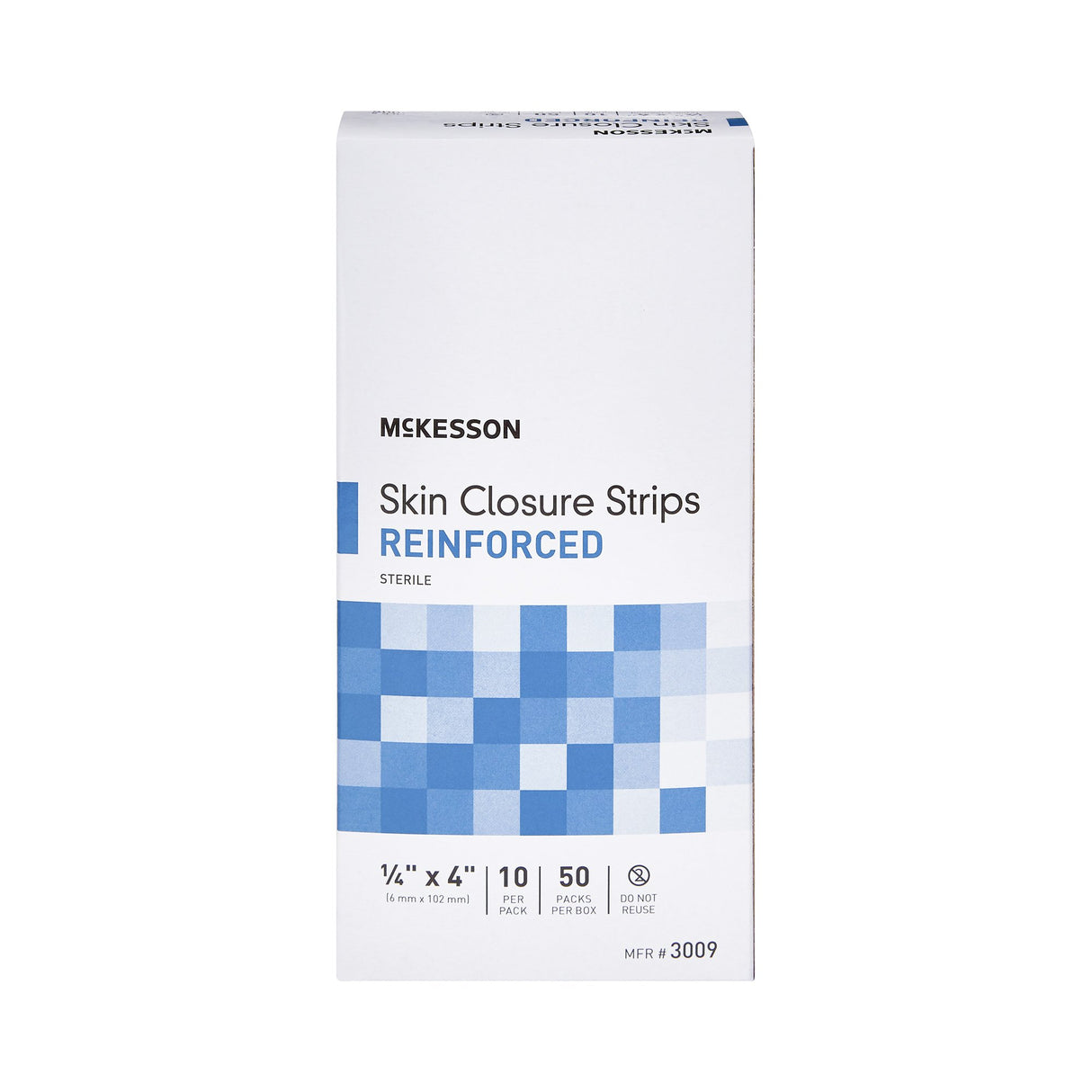 Skin Closure Strip McKesson 1/4 X 4 Inch Nonwoven Material Reinforced Strip White - BeHope